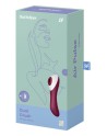 2 en 1 Vibromasseur et stimulateur de clitoris USB rouge Dual Crush Satisfyer - CC597786