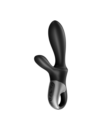 Vibromasseur rabbit noir USB, chauffant et connecté Heat Climax  Satisfyer - CC597791