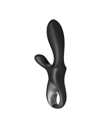 Vibromasseur rabbit noir USB, chauffant et connecté Heat Climax  Satisfyer - CC597791