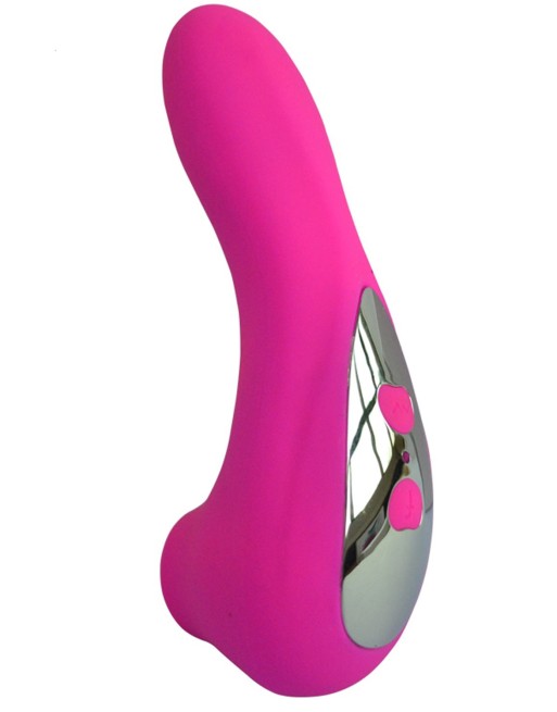 Vibromasseur rose avec 20 programmes de vibration et stimulation clitoridien à membrane picots USB - CR-CAV013