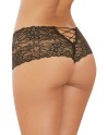 Shorty dentelle ouvert laçage au dos - DG1326BLK Reconditionné