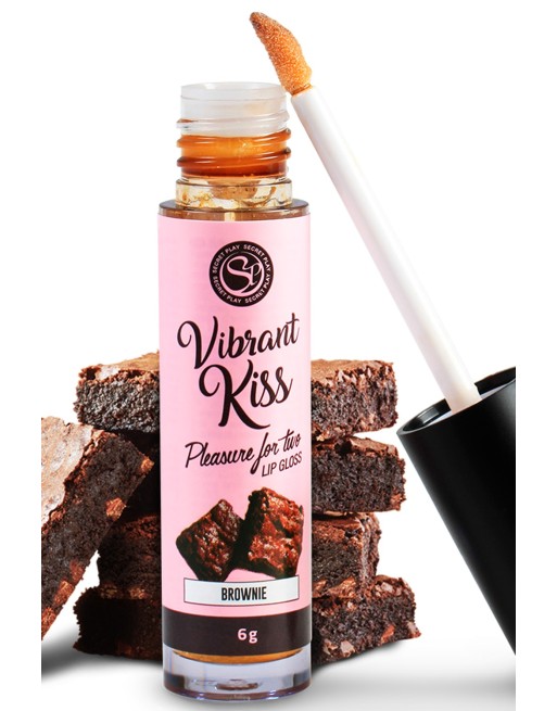 Gloss sexe oral vibrant au brownie 100% comestible - SP6553