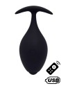 BABA, Plug vibrant anal noir USB, avec télécommande - BQ131BLK