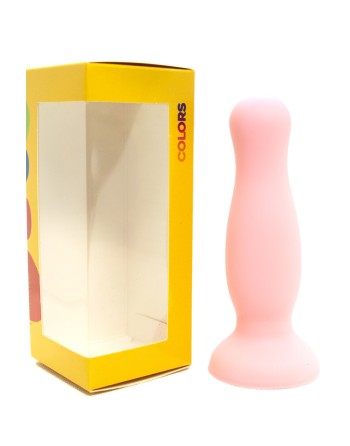 Plug anal ventouse rose pastel taille M - A-001-M-PNK