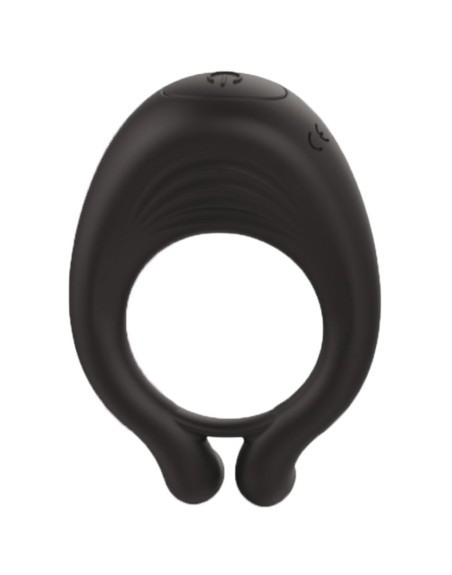 OCTAVE, Cockring Noir dans un silicone médical doux avec 1 mode de vibration - COR035BLK