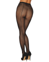 Collant fantaisie résille noir avec liseré à l'arrière - DG0528BLK