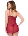 Nuisette et string couleur framboise - MAL7555ROSW