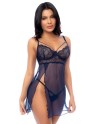 Nuisette et string bleu nuit - MAL7555MNBL