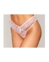 String avec broderie florale rose avec taille en forme de « V » - DG1495ROS