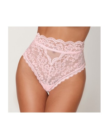 String dentelle taille haute rose - DG1477PNK