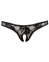 String ouvert à l'entre-jambe en dentelle noire - R2320002