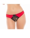 Culotte ouverte noir et rouge - REN1157-RED