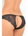 Tanga noir dentelle ouverture sur les fesses - REN1144-BLK