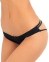 Culotte noire douce ornements quadrillés sur les fesses - REN1137-BLK