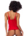 Nuisette courte rouge et string assorti - MAL7562RD