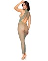 Robe bodystocking en filet dans un design géométrique sans couture - DG0489SAG