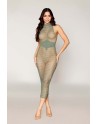 Robe bodystocking en filet dans un design géométrique sans couture - DG0489SAG