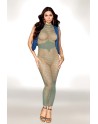 Robe bodystocking en filet dans un design géométrique sans couture - DG0489SAG