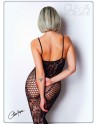 Bodystocking en dentelle florale et fine résille - Le Numéro 19 - Collection Bodystocking - CM99019