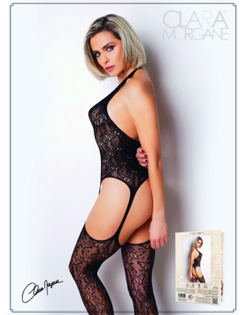 Bodystocking en dentelle ajourée noire - Le Numéro 16 - Collection Bodystocking - CM99016