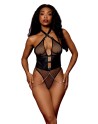 Body string résille noire et chaines - DG13292BLK