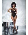 Body sexy noir asymétrique - MAL8789BLK