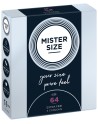 Boite de 3 préservatifs latex avec réservoir, 7 tailles disponibles Mister Size - MS03