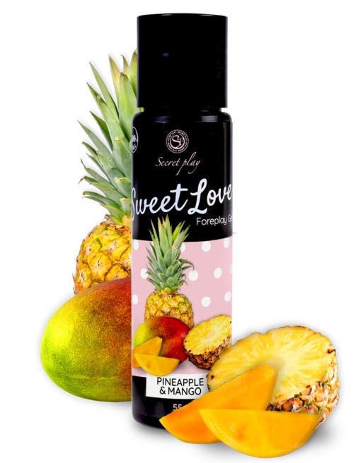 2 en 1 Gel de massage et lubrifiant ananas et mangue 100% comestible - SP6843