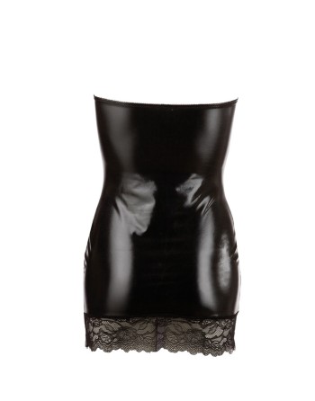 Petit robe aspect cuit Sexy noir avec dentelle - OR2715244BLK