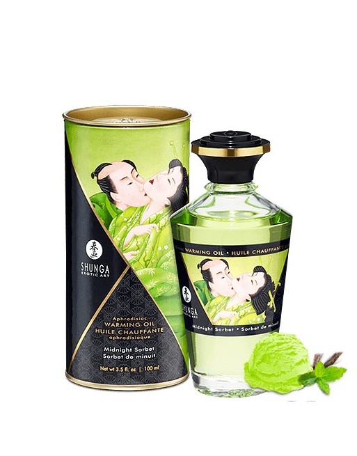 Huile chauffante sorbet de minuit melon comestible 100ml - CC812012