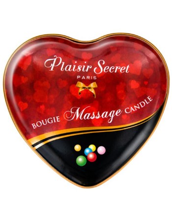 Mini bougie de massage bubble gum boîte coeur 35ml - CC826063