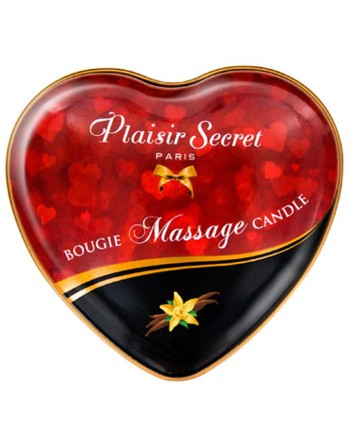 Mini bougie de massage à la vanille boîte coeur 35ml - CC826062