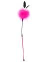 Cravache pompon rose avec petites plumes - CC570079