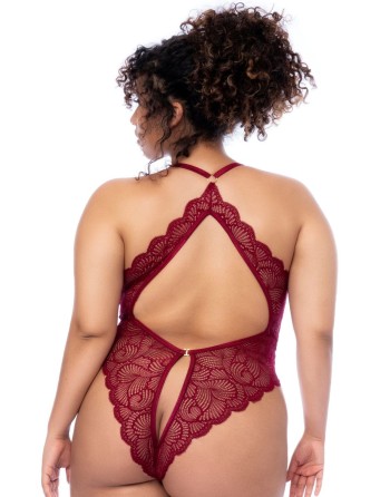 Body grande taille couleur framboise - MAL8875XROSW