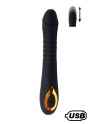 TWIST Noir, Vibromasseur va-et-vient USB en silicone médical, doté de 18 modes de stimulation - BQ586BLK