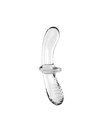 Gode en verre borosilicaté massif transparent Double Crystal Satisfyer - CC597829