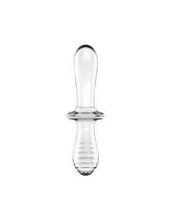 Gode en verre borosilicaté massif transparent Double Crystal Satisfyer - CC597829