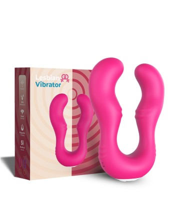 Vibromasseur Rose en forme de U double tête stimulateur point G - USK-V07PNK