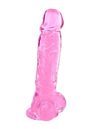 Gode jelly rose ventouse taille XL 22cm - CC570132