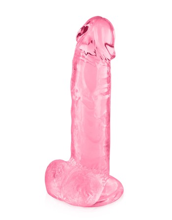 Gode jelly rose ventouse taille L 20cm - CC570131