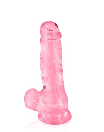 Gode jelly rose ventouse taille M 17.5cm - CC570130