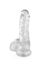 Gode jelly transparent ventouse taille M 17.5cm - CC570123