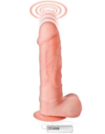 Vibromasseur gode réaliste ventouse et testicules 21 cm va-et-vient avec télécommande - CC514108