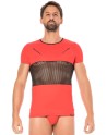 T-shirt rouge filet - LM2004-81RED