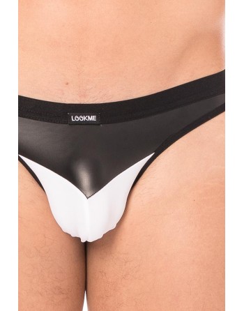 String blanc simili cuir brillant - LM2001-57WHT