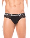 String noir en dentelle délicate - LM2006-57BLK