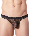 String noir sexy filet irrégulier fétichiste - LM810-57BLK