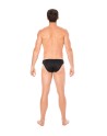 Slip noir rayé opaque et transparent - LM2906-61BLK