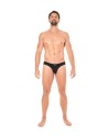 Slip noir rayé opaque et transparent - LM2906-61BLK