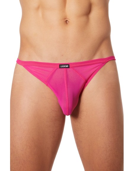 Tanga fine résille rose - LM92-61MAG